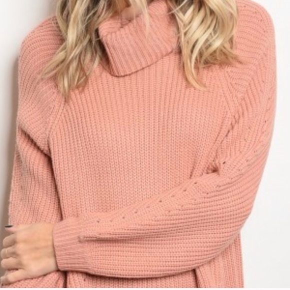 ❗️Last One❗️ Peach Blush Chucky Knit Sweater - Picture 3 of 5